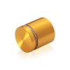 1-1/4'' Diameter X 1'' Barrel Length, Aluminum Flat Head Standoffs, Gold Anodized Finish Easy Fasten Standoff (For Inside / Outside use) Tamper Proof Standoff [Required Material Hole Size: 7/16'']