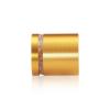 1-1/4'' Diameter X 1'' Barrel Length, Aluminum Flat Head Standoffs, Gold Anodized Finish Easy Fasten Standoff (For Inside / Outside use) Tamper Proof Standoff [Required Material Hole Size: 7/16'']