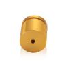 1-1/4'' Diameter X 1'' Barrel Length, Aluminum Flat Head Standoffs, Gold Anodized Finish Easy Fasten Standoff (For Inside / Outside use) Tamper Proof Standoff [Required Material Hole Size: 7/16'']