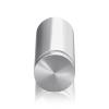 1-1/4'' Diameter X 2-1/2'' Barrel Length, Aluminum Flat Head Standoffs, Shiny Anodized Finish Easy Fasten Standoff (For Inside / Outside use) Tamper Proof Standoff [Required Material Hole Size: 7/16'']