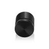 1-1/4'' Diameter X 3/4'' Barrel Length, Aluminum Flat Head Standoffs, Black Anodized Finish Easy Fasten Standoff (For Inside / Outside use) Tamper Proof Standoff [Required Material Hole Size: 7/16'']