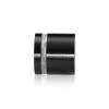 1-1/4'' Diameter X 3/4'' Barrel Length, Aluminum Flat Head Standoffs, Black Anodized Finish Easy Fasten Standoff (For Inside / Outside use) Tamper Proof Standoff [Required Material Hole Size: 7/16'']