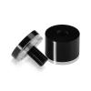 1-1/4'' Diameter X 3/4'' Barrel Length, Aluminum Flat Head Standoffs, Black Anodized Finish Easy Fasten Standoff (For Inside / Outside use) Tamper Proof Standoff [Required Material Hole Size: 7/16'']