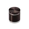 1-1/4'' Diameter X 3/4'' Barrel Length, Aluminum Flat Head Standoffs, Bronze Anodized Finish Easy Fasten Standoff (For Inside / Outside use) Tamper Proof Standoff [Required Material Hole Size: 7/16'']