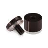 1-1/4'' Diameter X 3/4'' Barrel Length, Aluminum Flat Head Standoffs, Bronze Anodized Finish Easy Fasten Standoff (For Inside / Outside use) Tamper Proof Standoff [Required Material Hole Size: 7/16'']