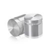 1-1/4'' Diameter X 3/4'' Barrel Length, Aluminum Flat Head Standoffs, Shiny Anodized Finish Easy Fasten Standoff (For Inside / Outside use) Tamper Proof Standoff [Required Material Hole Size: 7/16'']