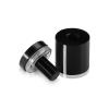 1'' Diameter X 1'' Barrel Length, Aluminum Flat Head Standoffs, Black Anodized Finish Easy Fasten Standoff (For Inside / Outside use) Tamper Proof Standoff [Required Material Hole Size: 7/16'']