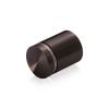 1'' Diameter X 1'' Barrel Length, Aluminum Flat Head Standoffs, Bronze Anodized Finish Easy Fasten Standoff (For Inside / Outside use) Tamper Proof Standoff [Required Material Hole Size: 7/16'']