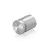 1'' Diameter X 1'' Barrel Length, Aluminum Flat Head Standoffs, Shiny Anodized Finish Easy Fasten Standoff (For Inside / Outside use) Tamper Proof Standoff [Required Material Hole Size: 7/16'']