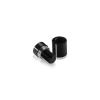 1/2'' Diameter X 1/2'' Barrel Length, Aluminum Flat Head Standoffs, Black Anodized Finish Easy Fasten Standoff (For Inside / Outside use) Tamper Proof Standoff [Required Material Hole Size: 3/8'']