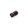 1/2'' Diameter X 1/2'' Barrel Length, Aluminum Flat Head Standoffs, Bronze Anodized Finish Easy Fasten Standoff (For Inside / Outside use) Tamper Proof Standoff [Required Material Hole Size: 3/8'']