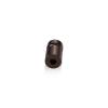 1/2'' Diameter X 1/2'' Barrel Length, Aluminum Flat Head Standoffs, Bronze Anodized Finish Easy Fasten Standoff (For Inside / Outside use) Tamper Proof Standoff [Required Material Hole Size: 3/8'']