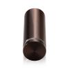 1'' Diameter X 2-1/2'' Barrel Length, Aluminum Flat Head Standoffs, Bronze Anodized Finish Easy Fasten Standoff (For Inside / Outside use) Tamper Proof Standoff [Required Material Hole Size: 7/16'']