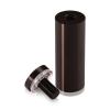 1'' Diameter X 2-1/2'' Barrel Length, Aluminum Flat Head Standoffs, Bronze Anodized Finish Easy Fasten Standoff (For Inside / Outside use) Tamper Proof Standoff [Required Material Hole Size: 7/16'']