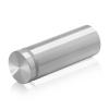 1'' Diameter X 2-1/2'' Barrel Length, Aluminum Flat Head Standoffs, Shiny Anodized Finish Easy Fasten Standoff (For Inside / Outside use) Tamper Proof Standoff [Required Material Hole Size: 7/16'']
