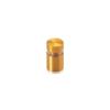 1/2'' Diameter X 1/2'' Barrel Length, Aluminum Flat Head Standoffs, Gold Anodized Finish Easy Fasten Standoff (For Inside / Outside use) Tamper Proof Standoff [Required Material Hole Size: 3/8'']