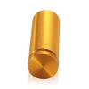 1'' Diameter X 2-1/2'' Barrel Length, Required Material Hole Size: 7/16'', Aluminum Flat Head Standoffs, Gold Anodized Finish Easy Fasten Standoff (For Inside / Outside use) Tamper Proof Standoff [Required Material Hole Size: 7/16'']