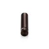 1/2'' Diameter X 1-3/4'' Barrel Length, Aluminum Flat Head Standoffs, Bronze Anodized Finish Easy Fasten Standoff (For Inside / Outside use) Tamper Proof Standoff [Required Material Hole Size: 3/8'']