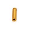 1/2'' Diameter X 1-3/4'' Barrel Length, Aluminum Flat Head Standoffs, Gold Anodized Finish Easy Fasten Standoff (For Inside / Outside use) Tamper Proof Standoff [Required Material Hole Size: 3/8'']