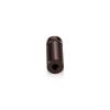 1/2'' Diameter X 1'' Barrel Length, Aluminum Flat Head Standoffs, Bronze Anodized Finish Easy Fasten Standoff (For Inside / Outside use) Tamper Proof Standoff [Required Material Hole Size: 3/8'']