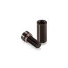 1/2'' Diameter X 1'' Barrel Length, Aluminum Flat Head Standoffs, Bronze Anodized Finish Easy Fasten Standoff (For Inside / Outside use) Tamper Proof Standoff [Required Material Hole Size: 3/8'']