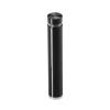 1/2'' Diameter X 2-1/2'' Barrel Length, Aluminum Flat Head Standoffs, Black Anodized Finish Easy Fasten Standoff (For Inside / Outside use) Tamper Proof Standoff [Required Material Hole Size: 3/8'']