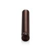 1/2'' Diameter X 2-1/2'' Barrel Length, Aluminum Flat Head Standoffs, Bronze Anodized Finish Easy Fasten Standoff (For Inside / Outside use) Tamper Proof Standoff [Required Material Hole Size: 3/8'']