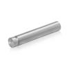 1/2'' Diameter X 2-1/2'' Barrel Length, Aluminum Flat Head Standoffs, Shiny Anodized Finish Easy Fasten Standoff (For Inside / Outside use) Tamper Proof Standoff [Required Material Hole Size: 3/8'']