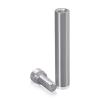 1/2'' Diameter X 2-1/2'' Barrel Length, Aluminum Flat Head Standoffs, Shiny Anodized Finish Easy Fasten Standoff (For Inside / Outside use) Tamper Proof Standoff [Required Material Hole Size: 3/8'']