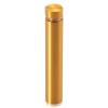 1/2'' Diameter X 2-1/2'' Barrel Length, Aluminum Flat Head Standoffs, Gold Anodized Finish Easy Fasten Standoff (For Inside / Outside use) Tamper Proof Standoff [Required Material Hole Size: 3/8'']