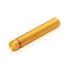 1/2'' Diameter X 2-1/2'' Barrel Length, Aluminum Flat Head Standoffs, Gold Anodized Finish Easy Fasten Standoff (For Inside / Outside use) Tamper Proof Standoff [Required Material Hole Size: 3/8'']