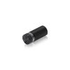 1/2'' Diameter X 3/4'' Barrel Length, Aluminum Flat Head Standoffs, Black Anodized Finish Easy Fasten Standoff (For Inside / Outside use) Tamper Proof Standoff [Required Material Hole Size: 3/8'']