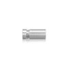 1/2'' Diameter X 3/4'' Barrel Length, Aluminum Flat Head Standoffs, Shiny Anodized Finish Easy Fasten Standoff (For Inside / Outside use) Tamper Proof Standoff [Required Material Hole Size: 3/8'']