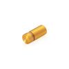 1/2'' Diameter X 3/4'' Barrel Length, Aluminum Flat Head Standoffs, Gold Anodized Finish Easy Fasten Standoff (For Inside / Outside use) Tamper Proof Standoff [Required Material Hole Size: 3/8'']