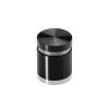 1'' Diameter X 3/4'' Barrel Length, Aluminum Flat Head Standoffs, Black Anodized Finish Easy Fasten Standoff (For Inside / Outside use) Tamper Proof Standoff [Required Material Hole Size: 7/16'']