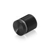 1'' Diameter X 3/4'' Barrel Length, Aluminum Flat Head Standoffs, Black Anodized Finish Easy Fasten Standoff (For Inside / Outside use) Tamper Proof Standoff [Required Material Hole Size: 7/16'']