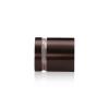 1'' Diameter X 3/4'' Barrel Length, Aluminum Flat Head Standoffs, Bronze Anodized Finish Easy Fasten Standoff (For Inside / Outside use) Tamper Proof Standoff [Required Material Hole Size: 7/16'']