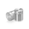 1'' Diameter X 3/4'' Barrel Length, Aluminum Flat Head Standoffs, Shiny Anodized Finish Easy Fasten Standoff (For Inside / Outside use) Tamper Proof Standoff [Required Material Hole Size: 7/16'']