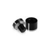3/4'' Diameter X 1/2'' Barrel Length, Aluminum Flat Head Standoffs, Black Anodized Finish Easy Fasten Standoff (For Inside / Outside use) Tamper Proof Standoff [Required Material Hole Size: 7/16'']