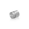 3/4'' Diameter X 1/2'' Barrel Length, Aluminum Flat Head Standoffs, Shiny Anodized Finish Easy Fasten Standoff (For Inside / Outside use) Tamper Proof Standoff [Required Material Hole Size: 7/16'']