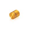 3/4'' Diameter X 1/2'' Barrel Length, Aluminum Flat Head Standoffs, Gold Anodized Finish Easy Fasten Standoff (For Inside / Outside use) Tamper Proof Standoff [Required Material Hole Size: 7/16'']