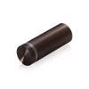 3/4'' Diameter X 1-3/4'' Barrel Length, Aluminum Flat Head Standoffs, Bronze Anodized Finish Easy Fasten Standoff (For Inside / Outside use) Tamper Proof Standoff [Required Material Hole Size: 7/16'']