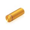 3/4'' Diameter X 1-3/4'' Barrel Length, Aluminum Flat Head Standoffs, Gold Anodized Finish Easy Fasten Standoff (For Inside / Outside use) Tamper Proof Standoff [Required Material Hole Size: 7/16'']