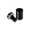 3/4'' Diameter X 1'' Barrel Length, Aluminum Flat Head Standoffs, Black Anodized Finish Easy Fasten Standoff (For Inside / Outside use) Tamper Proof Standoff [Required Material Hole Size: 7/16'']