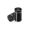 3/4'' Diameter X 1'' Barrel Length, Aluminum Flat Head Standoffs, Black Anodized Finish Easy Fasten Standoff (For Inside / Outside use) Tamper Proof Standoff [Required Material Hole Size: 7/16'']