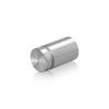 3/4'' Diameter X 1'' Barrel Length, Aluminum Flat Head Standoffs, Shiny Anodized Finish Easy Fasten Standoff (For Inside / Outside use) Tamper Proof Standoff [Required Material Hole Size: 7/16'']