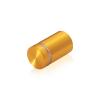 3/4'' Diameter X 1'' Barrel Length, Aluminum Flat Head Standoffs, Gold Anodized Finish Easy Fasten Standoff (For Inside / Outside use) Tamper Proof Standoff [Required Material Hole Size: 7/16'']