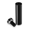 3/4'' Diameter X 2-1/2'' Barrel Length, Aluminum Flat Head Standoffs, Black Anodized Finish Easy Fasten Standoff (For Inside / Outside use) Tamper Proof Standoff [Required Material Hole Size: 7/16'']