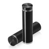 3/4'' Diameter X 2-1/2'' Barrel Length, Aluminum Flat Head Standoffs, Black Anodized Finish Easy Fasten Standoff (For Inside / Outside use) Tamper Proof Standoff [Required Material Hole Size: 7/16'']