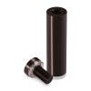 3/4'' Diameter X 2-1/2'' Barrel Length, Aluminum Flat Head Standoffs, Bronze Anodized Finish Easy Fasten Standoff (For Inside / Outside use) Tamper Proof Standoff [Required Material Hole Size: 7/16'']